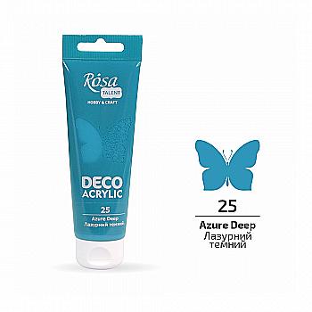 Акрил для декора, Лазурный тёмный, матовый, 75 мл, ROSA TALENT Акрил для декора, Лазурный тёмный, матовый, 75 мл, ROSA TALENT