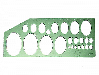 Трафарет кругов в изометрии -2 прозрачный, цветной ТИ-2 Трафарет кругов в изометрии -2 прозрачный, цветной ТИ-2