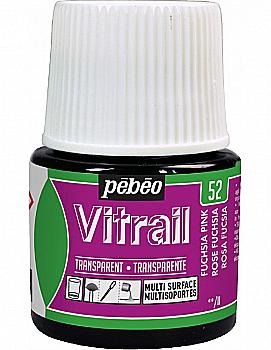 Фарба лакова по склу та металу Vitrail 45 мл прозора, рожева фуксія, 50052 ТМ "Pebeo" Фарба лакова по склу та металу Vitrail 45 мл прозора, рожева фуксія, 50052 ТМ "Pebeo"