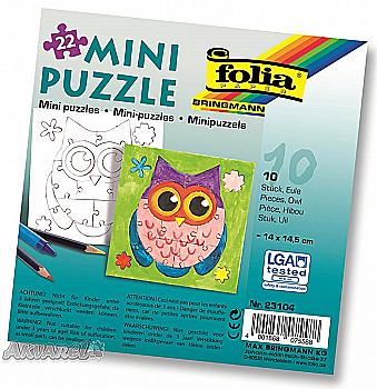Пазл-міні Сова 14*14,5 см (22 шт.), 23104 Folia Пазл-міні Сова 14*14,5 см (22 шт.), 23104 Folia