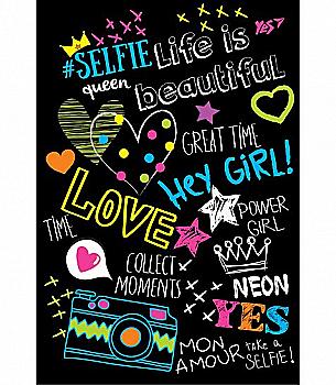 Зошит В6/144 кл. YES пл. обкл. Black neon, 681302 Зошит В6/144 кл. YES пл. обкл. Black neon, 681302