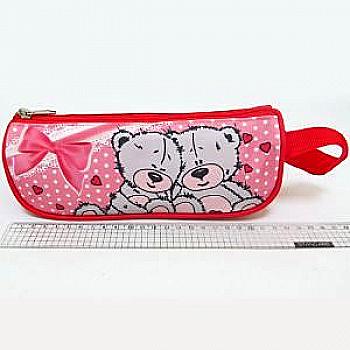 Пенал треугольный 1 змейка "Мишки", JO-16052