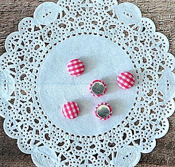 Фішки тканинні Клітинка, фукція, 5шт, HY13016, ScrapBerry`s