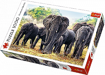 Пазл "1000" - Африканські слони, Trefl, 10442 Пазл "1000" - Африканські слони, Trefl, 10442