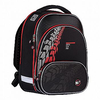 Рюкзак каркасный YES S-30 JUNO ULTRA "Tire tread", черный, 555481 Рюкзак каркасный YES S-30 JUNO ULTRA "Tire tread", черный, 555481