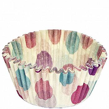 Тарталетка бумажная Горошек розовый, 50 ед., 1502-1599