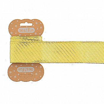 Стрічка декоративна 3 см*2 м, золота, 750329 Стрічка декоративна 3 см*2 м, золота, 750329