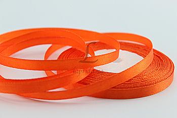 Стрічка атлас 7 мм-23 м, 144, помаранчева, 5-308