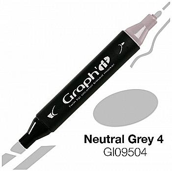 Маркер двухсторонний, Нейтральный серый 4 (9504), GI09504 Graph`it Маркер двухсторонний, Нейтральный серый 4 (9504), GI09504 Graph`it