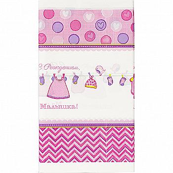 Скатертина п/е З Нарожденням Дівчинка 1,4*2,6 м, 1502-2529