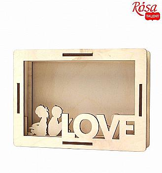 Заготовка 3D рамка для фото "Love" 1, фанера, 18*13 см, Rosa Talent Заготовка 3D рамка для фото "Love" 1, фанера, 18*13 см, Rosa Talent