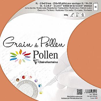 Заготовка д/открыток сложенная зернистая Pollen 105*210 мм/210 г, Tumeric/Куркума, 23521C Заготовка д/открыток сложенная зернистая Pollen 105*210 мм/210 г, Tumeric/Куркума, 23521C
