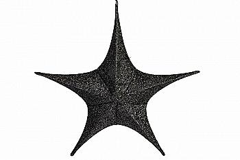 Звезда декоративная черная, 40 см, 5-64687