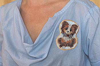 Набор для вышивки бисером украшения "Собачка"