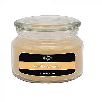 Аромасвічка у скляній банці Scentchips Ваніль і Манго 610 г/95 год. горіння, 255320 Аромасвічка у скляній банці Scentchips Ваніль і Манго 610 г/95 год. горіння, 255320