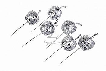 Яблоки декоративные, серебро, 51-43528