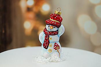 Игрушка елочная "Снеговик мухомор", MarryChupmas