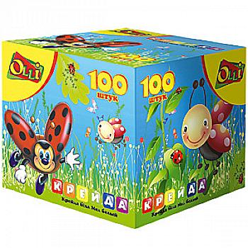 Мел белый 100 шт, округлый, OL-100 Olli Мел белый 100 шт, округлый, OL-100 Olli