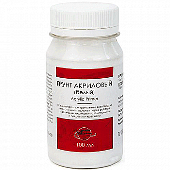 Грунт акриловий універсальний, білий, 100 мл, ТАИР Грунт акриловий універсальний, білий, 100 мл, ТАИР