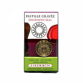 Кругла латунна печатка d24 мм "Сонце", 40454T