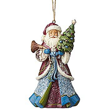 Підвіска новорічна Санта тримає дерево 11,5 см, 6004187 Підвіска новорічна Санта тримає дерево 11,5 см, 6004187