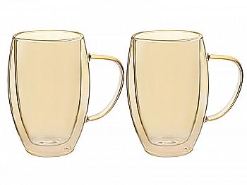 Набор из 2-х кружек с двойными стенками Le Glass "Amber" 380 мл, 605-004 Lefard Набор из 2-х кружек с двойными стенками Le Glass "Amber" 380 мл, 605-004 Lefard