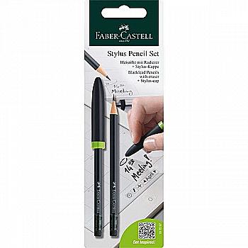 Карандаш чернографитный Stylus pencil set с колпачком стилусом, 187597 Faber-Castell Карандаш чернографитный Stylus pencil set с колпачком стилусом, 187597 Faber-Castell
