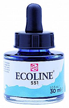 Краска акварельная жидкая Ecoline, (551), Небесно-голубая светлая, 30 мл, Royal Talens Краска акварельная жидкая Ecoline, (551), Небесно-голубая светлая, 30 мл, Royal Talens