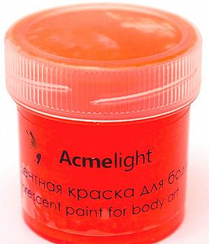 Фарба для боді-арту флуоресцентна, 20 мл, помаранчева, AcmeLight Фарба для боді-арту флуоресцентна, 20 мл, помаранчева, AcmeLight