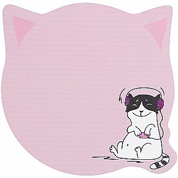 Блок паперу 70*70 мм, 50 арк, клейкий шар, Cat music, K21-298-1 Блок паперу 70*70 мм, 50 арк, клейкий шар, Cat music, K21-298-1