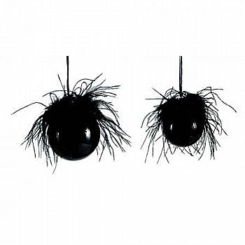 Підвіска новорічна Куля чорна блискуча 8 см, 9765016