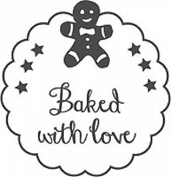 Штамп деревянный d=3,5 см "Baked with love" (Christmas), WE7001 ТМ "Woodies" Штамп деревянный d=3,5 см "Baked with love" (Christmas), WE7001 ТМ "Woodies"