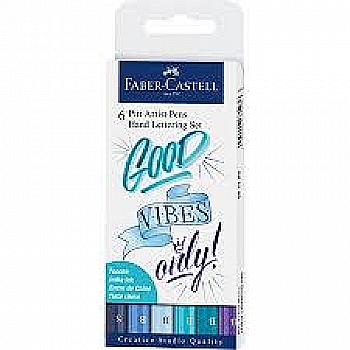Набір ручок капілярних PITT Artist Pen Lettering, 6 шт., 267123 Faber-Castell Набір ручок капілярних PITT Artist Pen Lettering, 6 шт., 267123 Faber-Castell