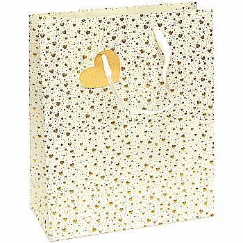 Пакет паперовий 26*32*12 см, диз. GB-21444, кремовий, СПК316