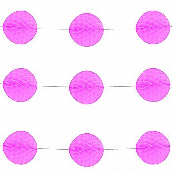 Гірлянда-кульки пап. рожева 3 м, 1404-0442
