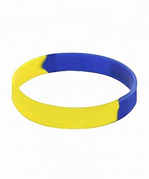 Браслет силиконовый, желто-синий, 783004 Браслет силиконовый, желто-синий, 783004