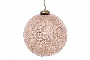 Куля ялинкова 10 см, рожева ніжність, 118-804 Куля ялинкова 10 см, рожева ніжність, 118-804