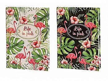 Зошит А6 80 арк. кл, інтег. обкл, "Фламінго", A6070 Зошит А6 80 арк. кл, інтег. обкл, "Фламінго", A6070