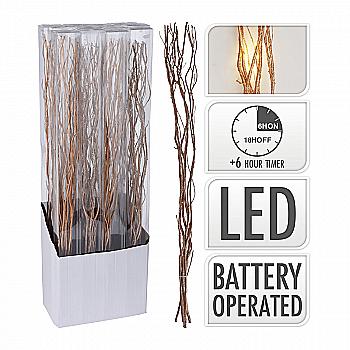 Декор новорічний Штучна гілочка з LED-підсвіткою, 75 см/24 мікроламп, золотий (від батар.), AXF203630 Декор новорічний Штучна гілочка з LED-підсвіткою, 75 см/24 мікроламп, золотий (від батар.), AXF203630