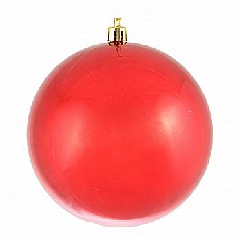 Куля d-10 cм, червона перламутрова, 972629