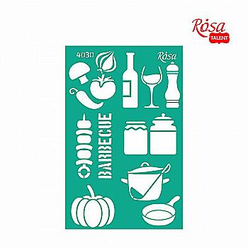 Трафарет самоклеючий 13*20 см №4030 „Recipe book“, Rosa Talent Трафарет самоклеючий 13*20 см №4030 „Recipe book“, Rosa Talent