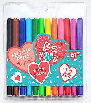 Фломастеры 12 цв. "Be YOU", 650433 Фломастеры 12 цв. "Be YOU", 650433