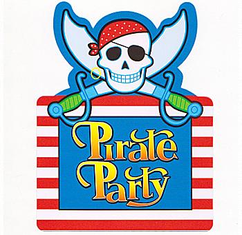 Приглашение "Пираты", 6 шт, бумага, F-161617