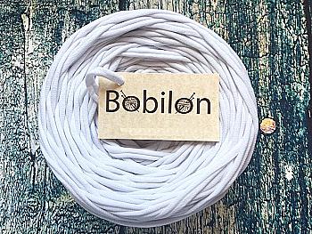 Пряжа трикотажна Bobilon Medium (7-9 мм), білий Пряжа трикотажна Bobilon Medium (7-9 мм), білий