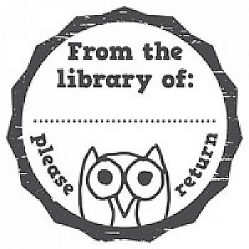 Штамп дерев`яний d=3,5 см "From the library of: please return", WE8006 ТМ "Woodies"