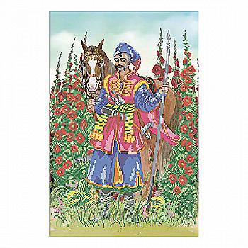 Схема д/вишивання бісером 31*47 см "Козак" Т-0367 на авторській канві ТМ "ВДВ"