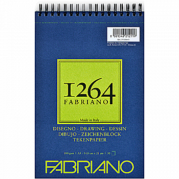 Альбом на спіралі для рисунку 1264 А5, 180 г/м2, 30 л., Fabriano Альбом на спіралі для рисунку 1264 А5, 180 г/м2, 30 л., Fabriano