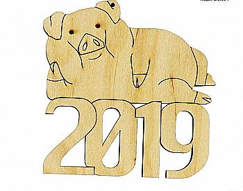 Заготовка "Свинка 2019" 2, фанера, 10*10 см, 4801643, Rosa Talent (4) Заготовка "Свинка 2019" 2, фанера, 10*10 см, 4801643, Rosa Talent (4)