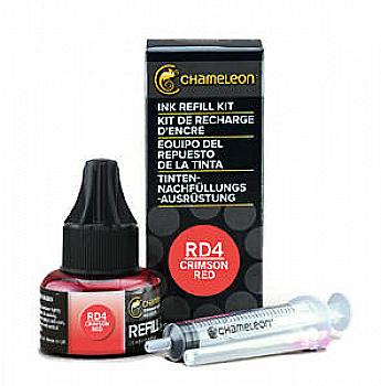 Чернило для заправки маркера Chameleon 25 мл - Crimson Red (малиново-красный, RD4), CT9001 Чернило для заправки маркера Chameleon 25 мл - Crimson Red (малиново-красный, RD4), CT9001