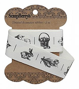 Стрічка відрізна Великдень, 25мм, 2м, SCB390305